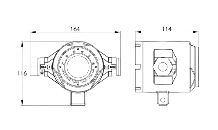 火焰探測器尺寸圖 火焰探測器尺寸圖